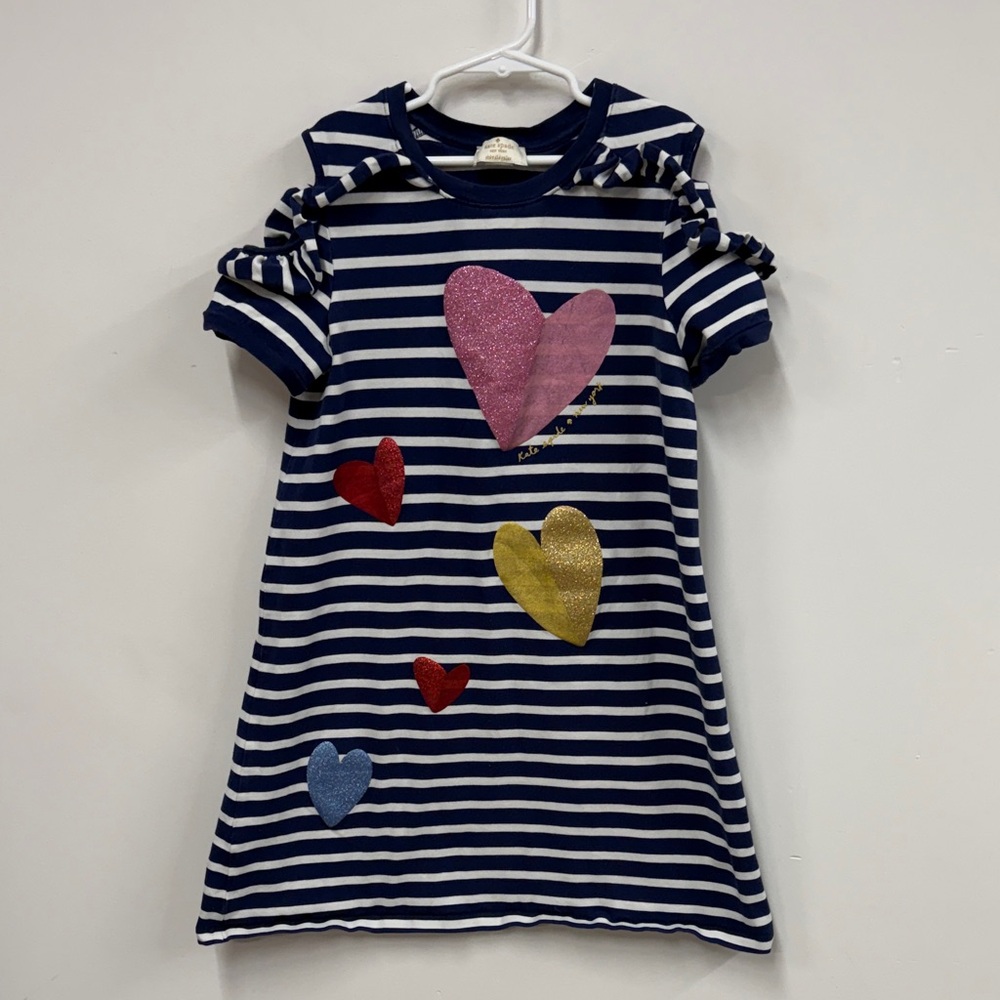 Kate Spade Navy Striped Dress with Heart Details 12